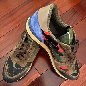 Valentino Garavani Multicolored Camouflage Sneakers Size Men 13 (46) Brand New